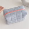 Plush Makeup Bag Checkered Cosmetic Bag Cosmetic Travel Bag Large Zipper Travel Toiletry Bag Portable Multi Functional Capacity Bag Cute Makeup Brushes Storage Bag For Women - The Peppermint Room