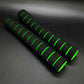 Long home workout equipment foam grips with green stripes for bike handlebars