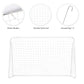 8' x 5' soccer goal with durable nylon net, plastic buckles, and ground pegs for secure outdoor use