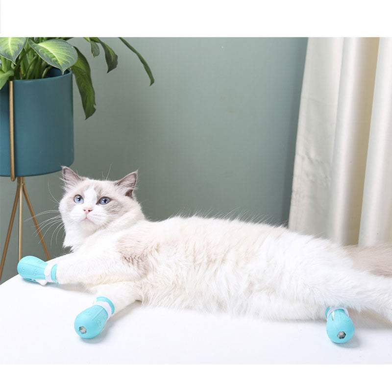 Adjustable Cat Foot Claw Cover Anti-Scratch Prickly Nail Glove Cat Boots For Cats Only, Anti-Scratch Cat Feet Claw Covers Adjustable Prickly Anti-Off Shoes Nail Glove - The Peppermint Room