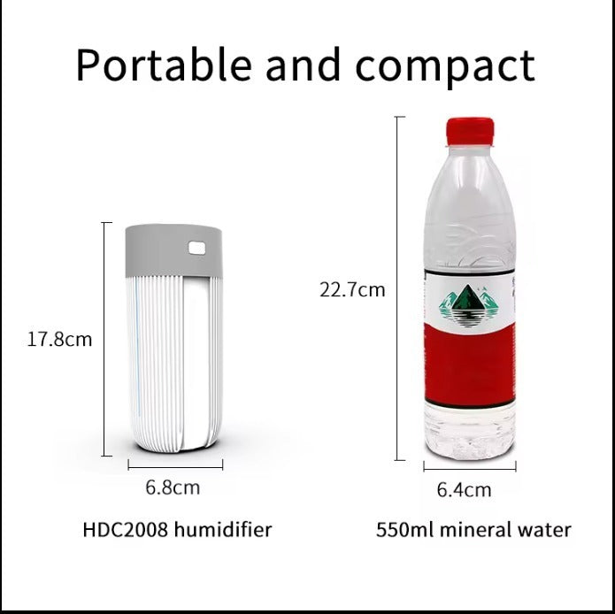 220mL LED Air Humidifier – Compact & Colorful