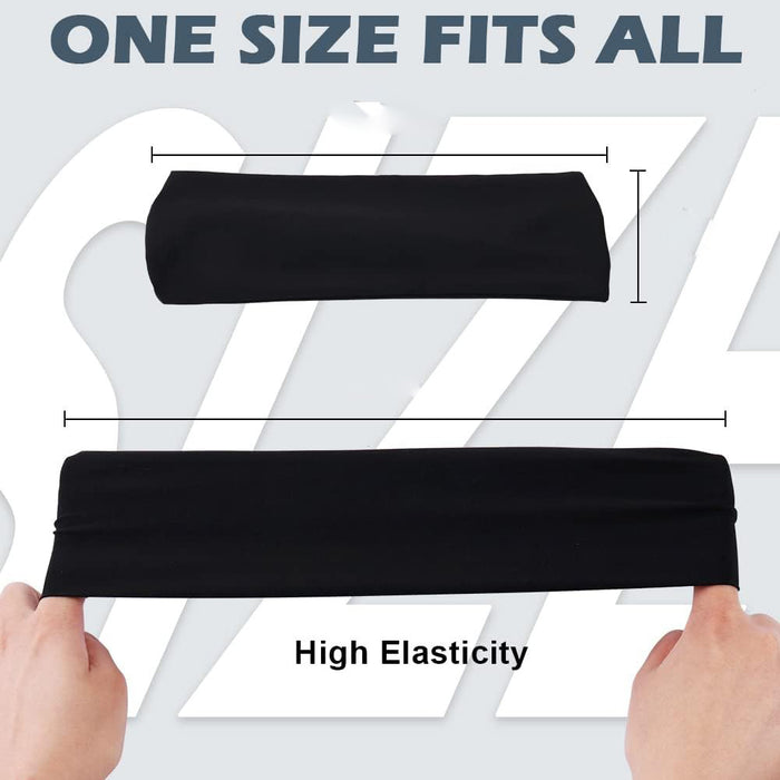5-Pack- Unisex Sports Fitness Headband And Sweatband - The Peppermint Room