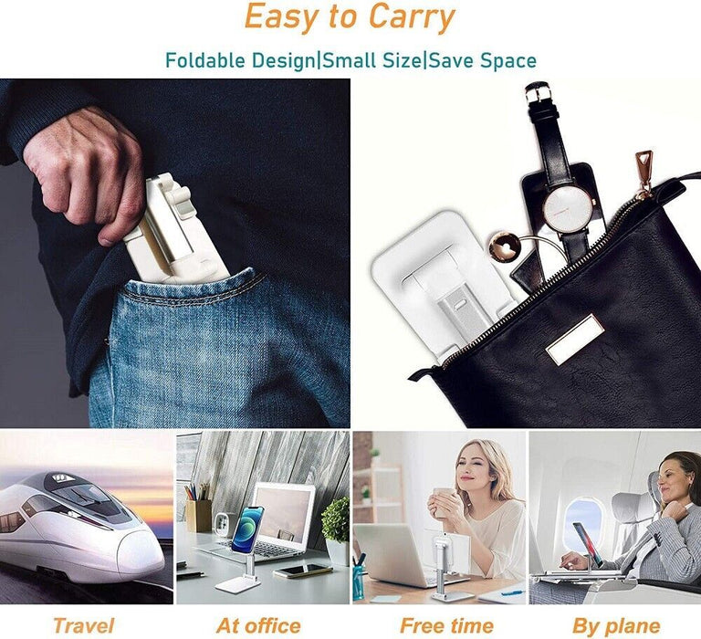 Cell Phone Stand Desktop Holder Tablet Stand Mount Mobile Phone Desktop Tablet Holder Table Cell Foldable Extend Support Desk Mobile Phone Holder Stand - The Peppermint Room
