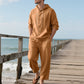 Hooded Long-sleeved Shirt Trousers Casual Suit Men - The Peppermint Room