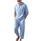 Hooded Long-sleeved Shirt Trousers Casual Suit Men - The Peppermint Room