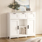 Cabinets With Drawers And Shelves, Living Room, Bedroom, Bathroom Decor Cabinets Furniture Home Decor - White - The Peppermint Room