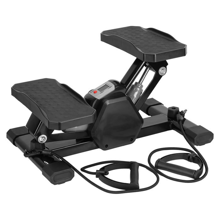 Mini Stepper Stair Stepper With Resistance Bands Quiet Workout Stepper With Digital Timer Max 330.7LBS Load For Home - The Peppermint Room