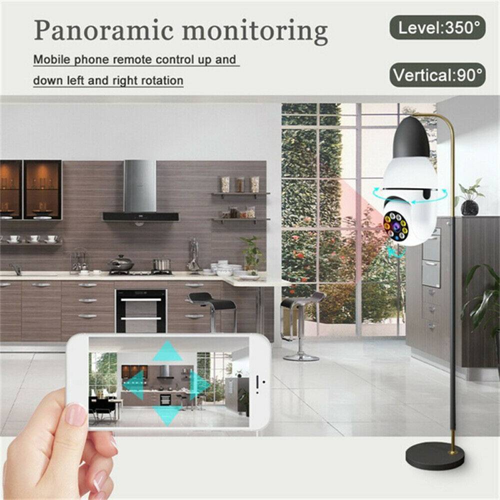 IR E27 Light Bulb Camera 1080P HD Wireless Wifi Smart Home Security Camera - The Peppermint Room