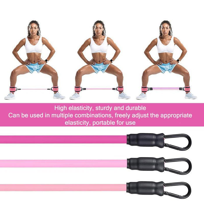 Ankle Resistance Band With Straps Women's Home Hip Ankle Exercise Fitness Equipment - The Peppermint Room
