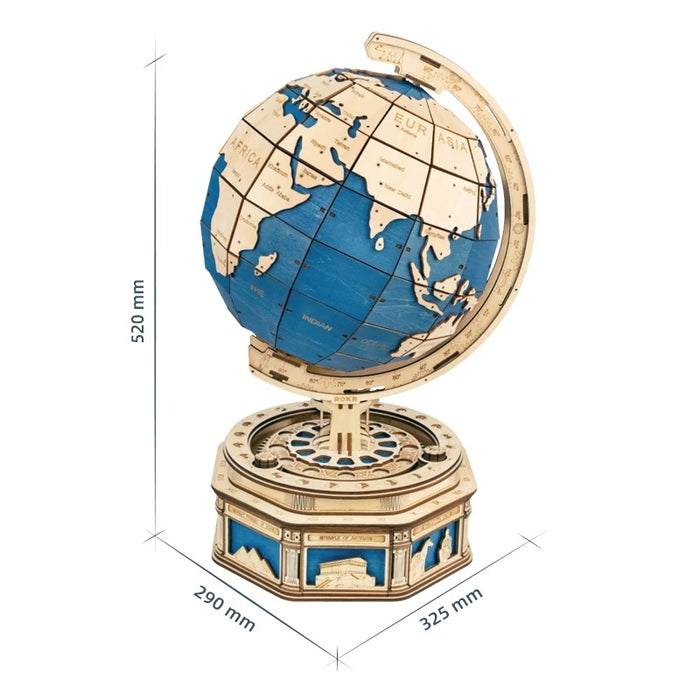 Robotime Globe Earth 567pcs 3D Wooden Puzzle Games Ocean Map Ball Assemble Model Toys Xms Gift for Children Boys Dropshipping - The Peppermint Room
