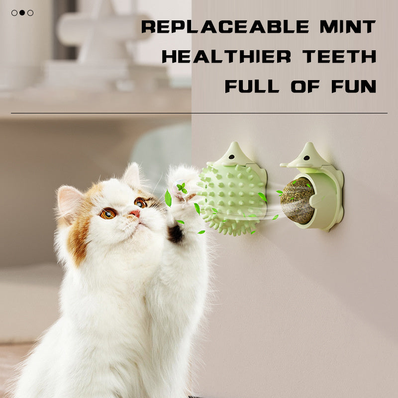 Cat Grooming Brush Wall Mount, Cat Self Groomer Cat Corner Face Scratcher, Cat Self Groomer Corner, Wall Corner Massage Comb For Cat And Dog - The Peppermint Room
