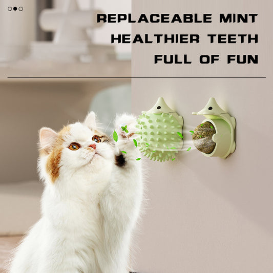 Cat Grooming Brush Wall Mount, Cat Self Groomer Cat Corner Face Scratcher, Cat Self Groomer Corner, Wall Corner Massage Comb For Cat And Dog - The Peppermint Room