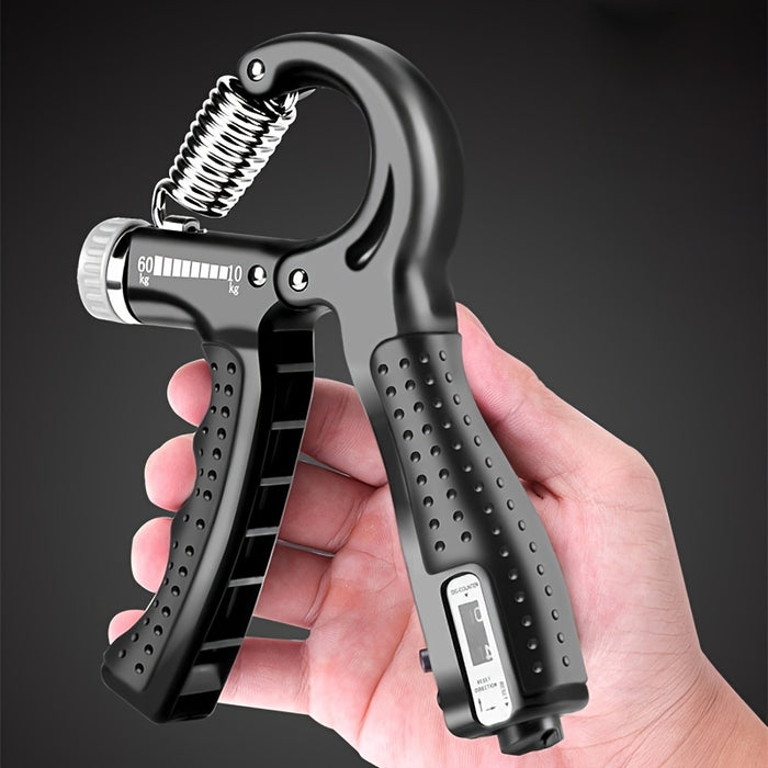Single Pack Professional Hand Grip Strength Trainer, Carbon Fiber Foam Arm Muscle Finger Rehabilitation Fitness Equipment Hand Grip Strength Power Trainer Gripper Strengthener Adjustable Gym Exerciser - The Peppermint Room