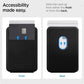Black magnetic card holder for iPhone with front and back card access