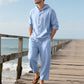 Hooded Long-sleeved Shirt Trousers Casual Suit Men - The Peppermint Room