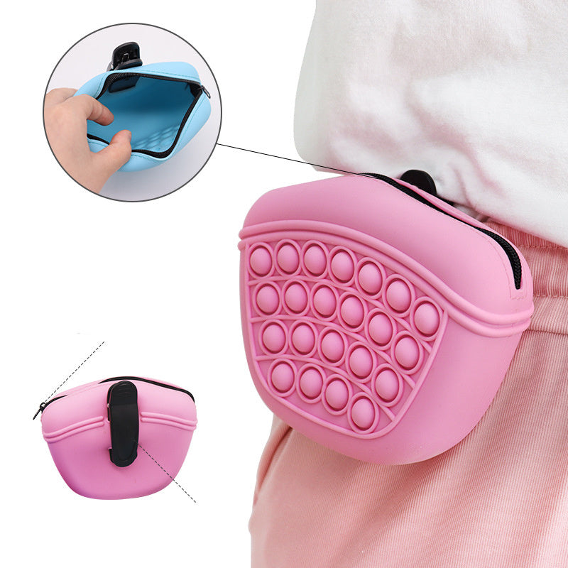 Bag Silicone Feed Dogs Treat Pouch Pet Training Bag Bundle Pocket Waist Pack Pet Portable Dog Training Waist Bag Treat Snack Bait Dogs Soft Washable Outdoor Feed Storage Pouch Food Reward Silica Bags - The Peppermint Room