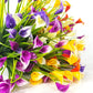 5 Bundles Artificial Calla Lilly Realistic UV Resistant Fake Flowers Faux Plastic Long Stem Plants For Indoor Planter Home Porch Yard Spring Summer Cemetery Decor - The Peppermint Room