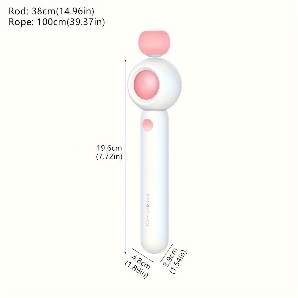Cat Teaser Stick, Retractable Cat Wand With Replacement Head, Cat Feather Toy, Cat Interactive Toy For Indoor Cats For Relief Boredom And Exercise - The Peppermint Room