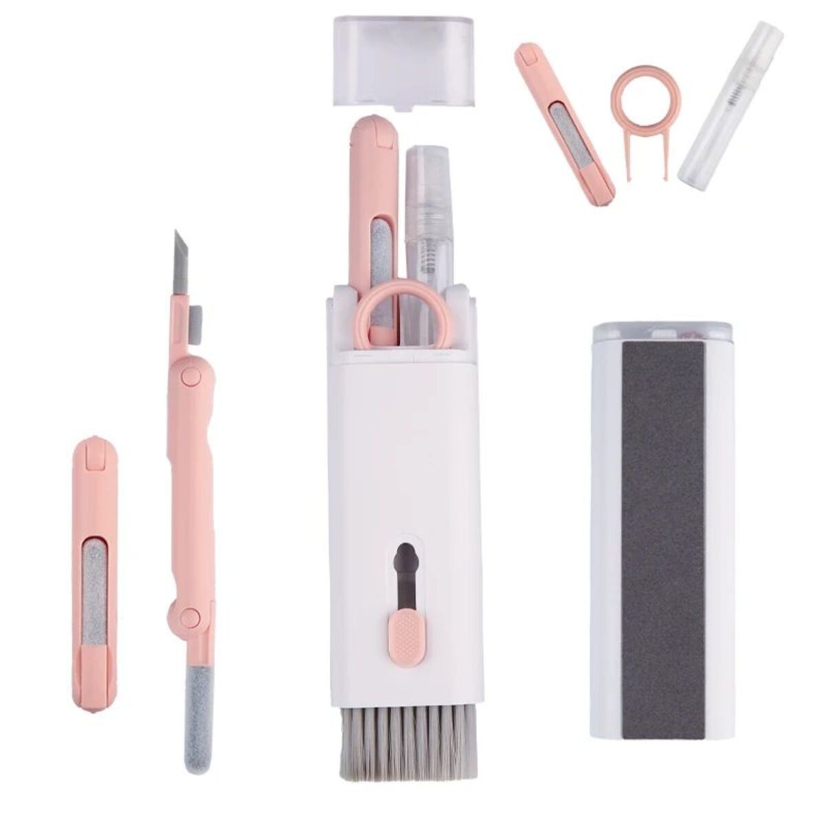 7 In 1 Computer Keyboard Cleaner Brush Kit Earphone Cleaning Pen For Headset Keyboard Cleaning Tools Cleaner Keycap Puller Kit - The Peppermint Room