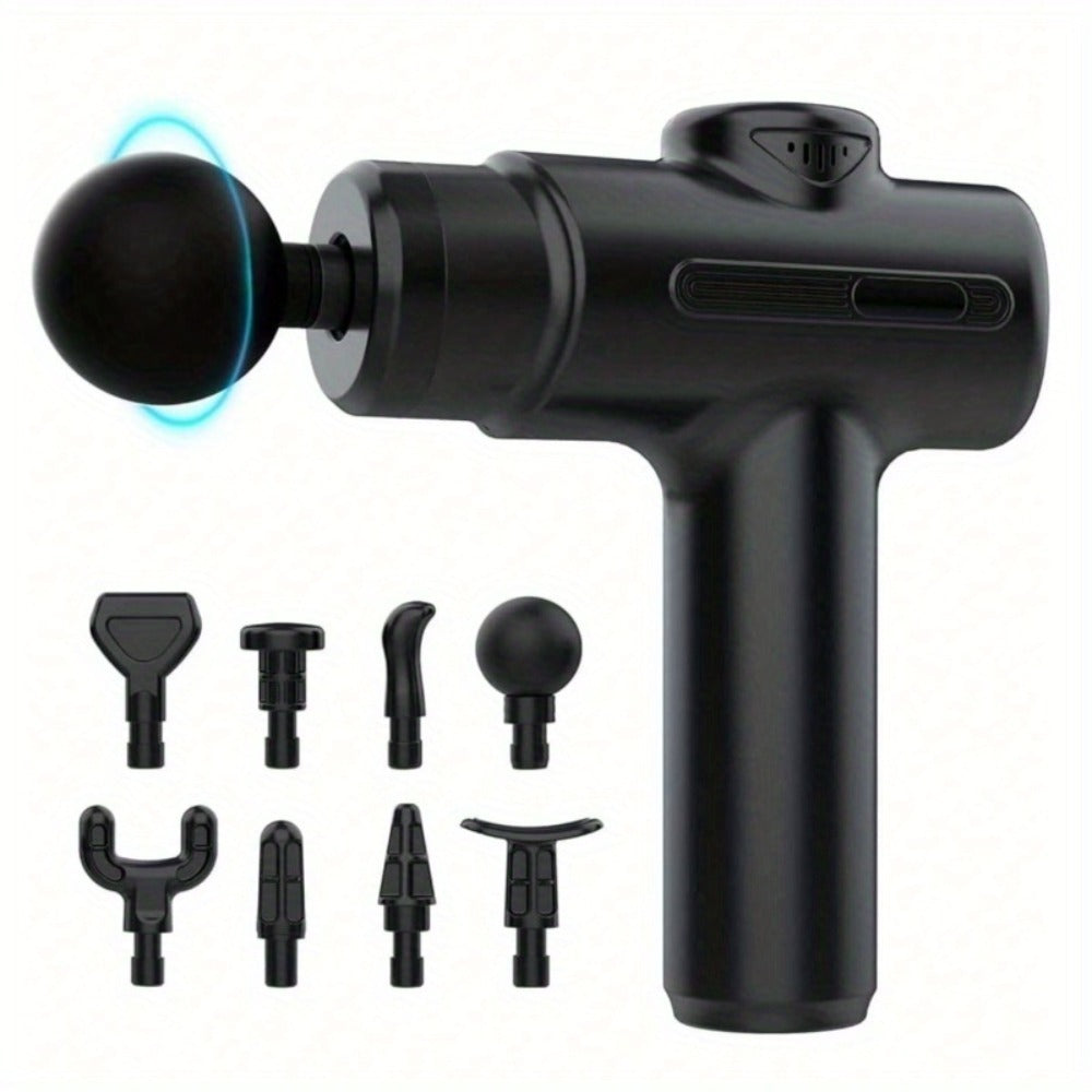 Massage Gun Deep Tissue Percussion Massager For Athletes,Handheld Body Back Muscle Massager Gun With 8 Massage Heads - The Peppermint Room