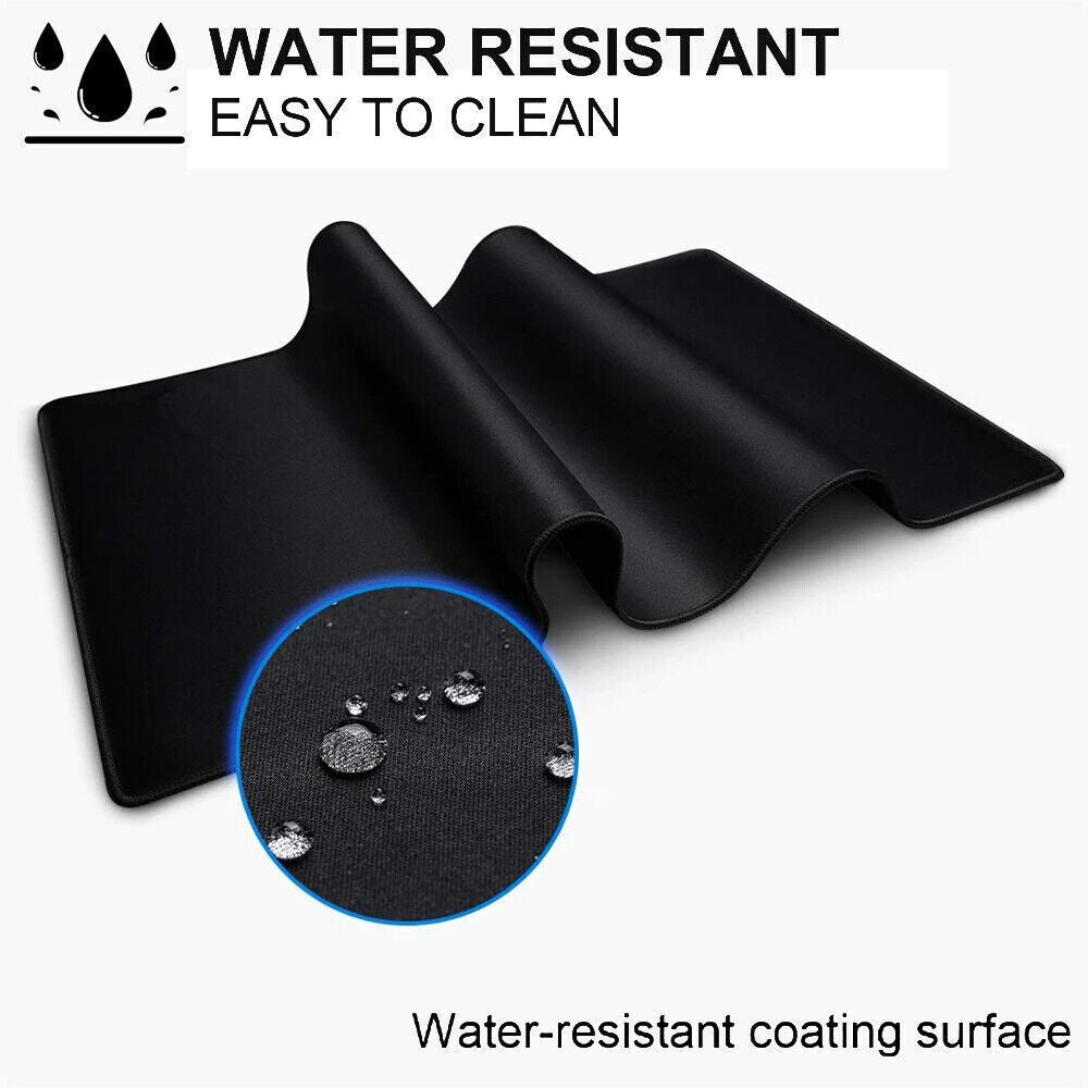 Black 90x40cm Extra Large Anti Slip Gaming Mouse Mat PC Laptop Keyboard Desk Pad - The Peppermint Room