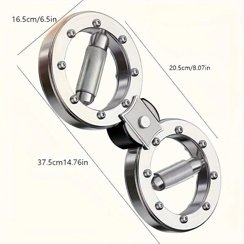 Adjustable resistance boxing speed trainer wrist strengthener with metal rings and handles for home gym use