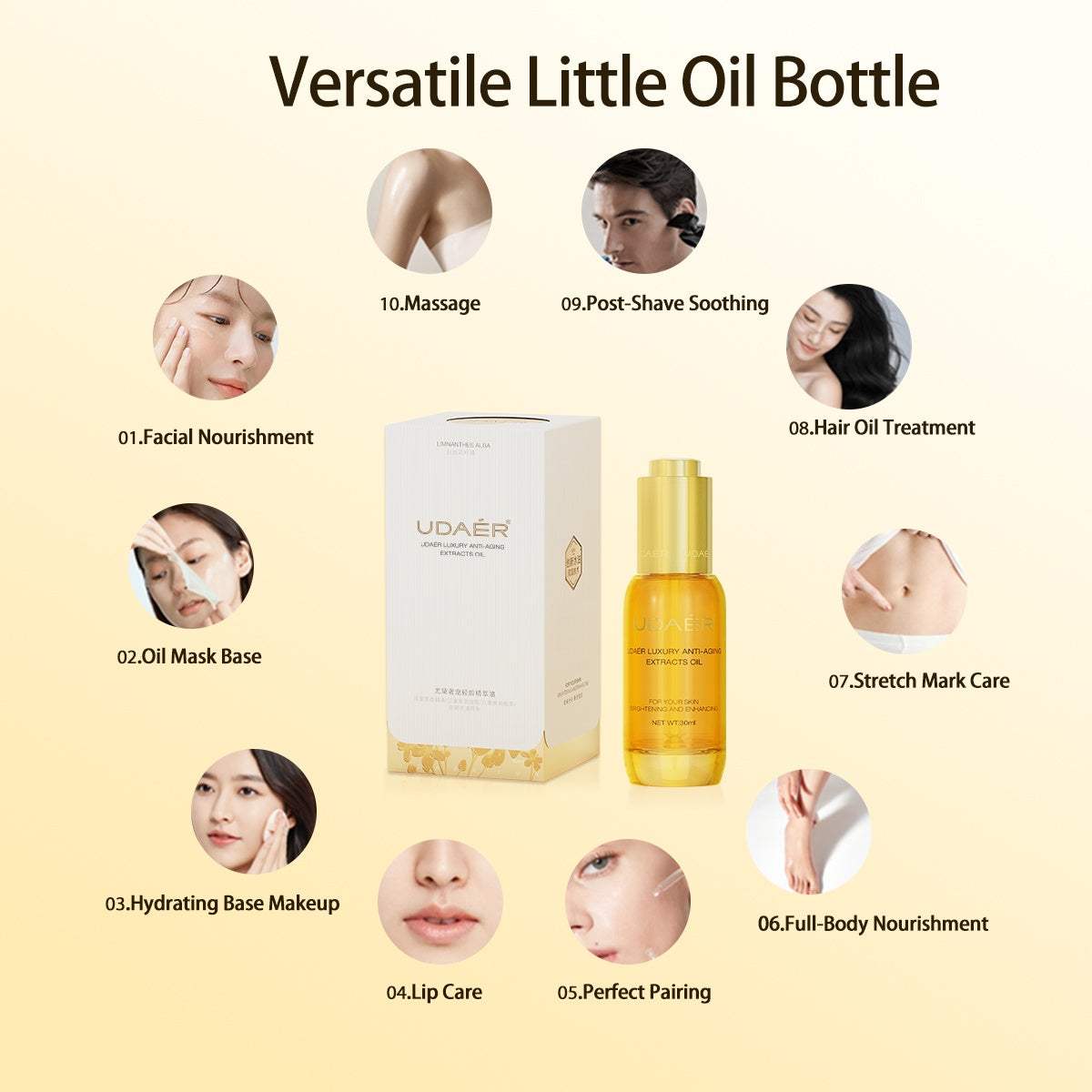 Essence Oil, Double Anti-repair, Nourishing, Moisturizing, Firming, Anti-wrinkle And Hydrating Essence - The Peppermint Room