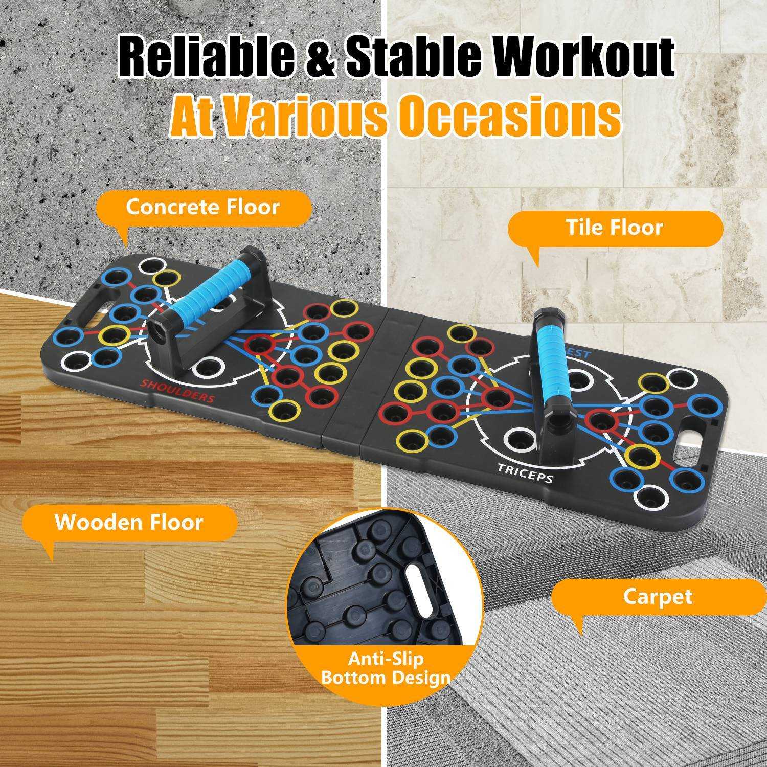 Multifunctional Push Up Board Home Strength Training Equipment With 15 Fitness Accessories Pilates Bar Resistance Band Roller Wheel Full Body Workout Home Gym Equipment - The Peppermint Room