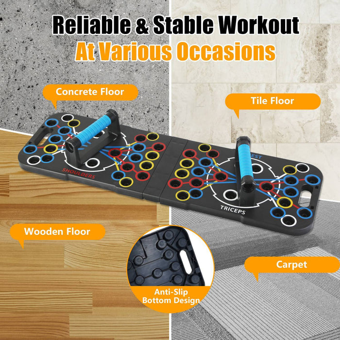 Multifunctional Push Up Board Home Strength Training Equipment With 15 Fitness Accessories Pilates Bar Resistance Band Roller Wheel Full Body Workout Home Gym Equipment - The Peppermint Room