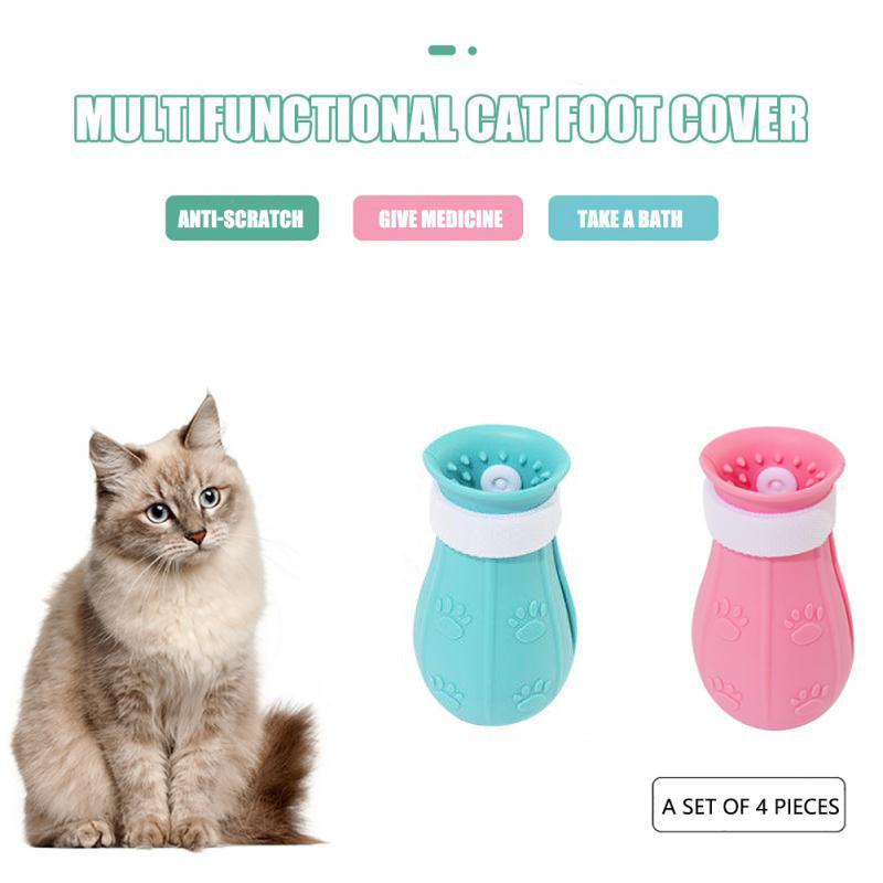 Adjustable Cat Foot Claw Cover Anti-Scratch Prickly Nail Glove Cat Boots For Cats Only, Anti-Scratch Cat Feet Claw Covers Adjustable Prickly Anti-Off Shoes Nail Glove - The Peppermint Room