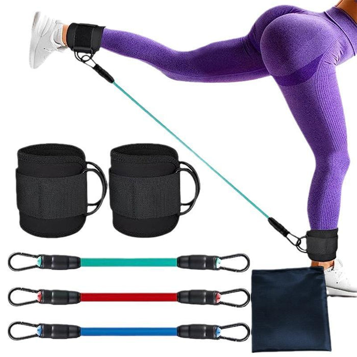 Ankle Resistance Band With Straps Women's Home Hip Ankle Exercise Fitness Equipment - The Peppermint Room