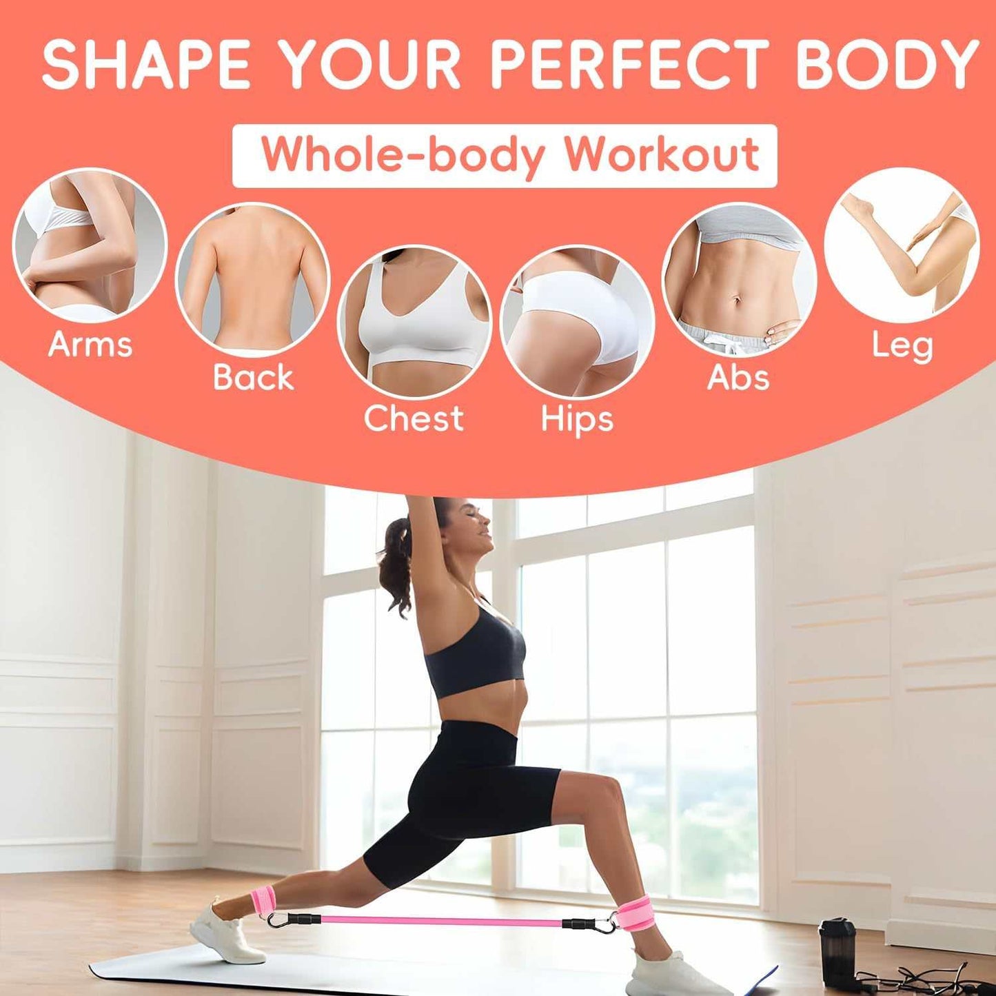 Ankle Resistance Bands With Straps Women's Home Hip Ankle Exercise Fitness Equipment - The Peppermint Room