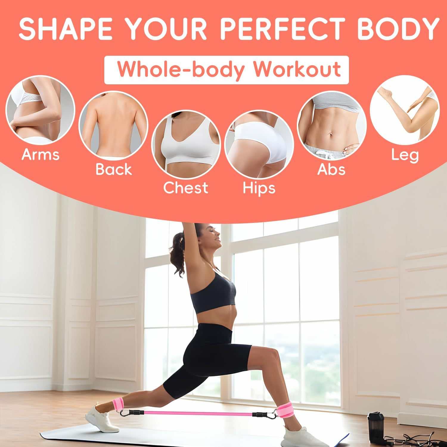 Ankle Resistance Bands With Straps Women's Home Hip Ankle Exercise Fitness Equipment - The Peppermint Room