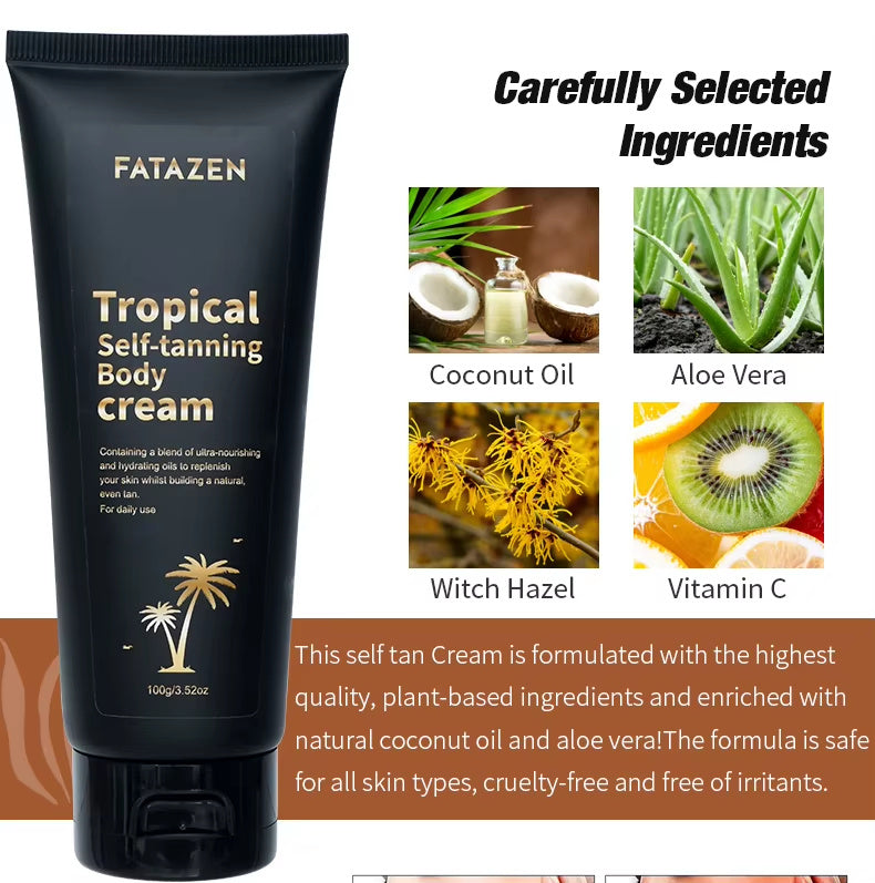 3Hrs Instant Dark Tanning Lotion Butter Body Care Sunscreen Suntan Oil Skincare OEM Self Tanner Sunless Tanning Cream For Body - The Peppermint Room