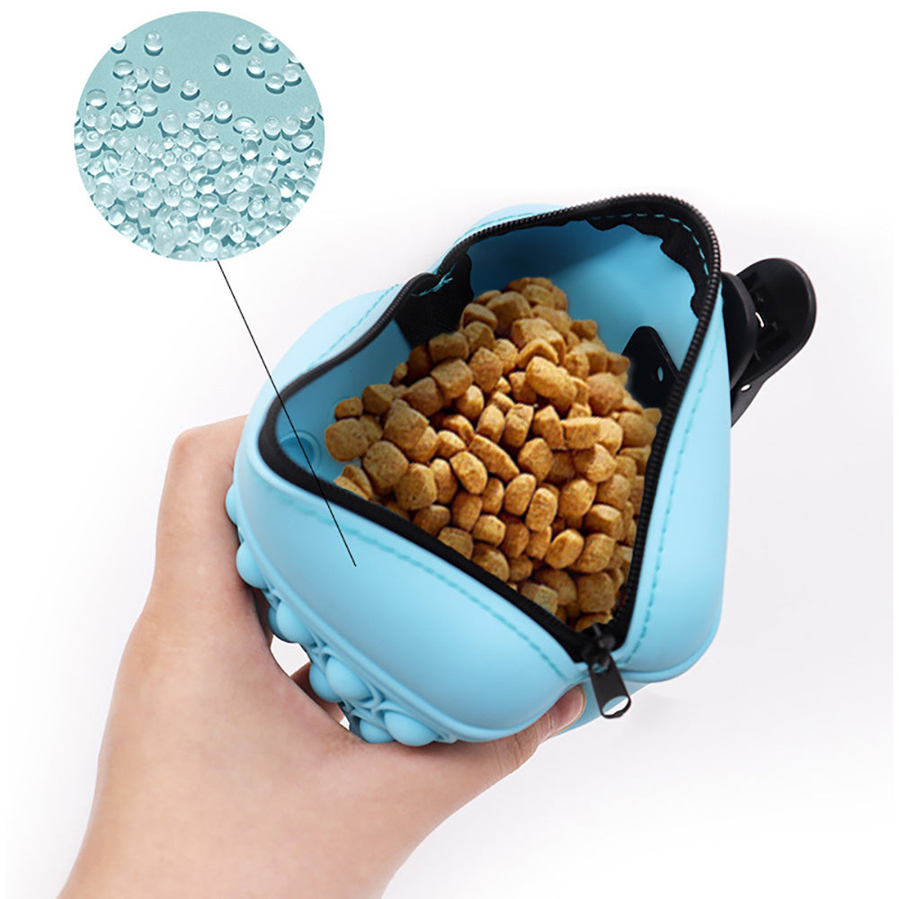 Bag Silicone Feed Dogs Treat Pouch Pet Training Bag Bundle Pocket Waist Pack Pet Portable Dog Training Waist Bag Treat Snack Bait Dogs Soft Washable Outdoor Feed Storage Pouch Food Reward Silica Bags - The Peppermint Room