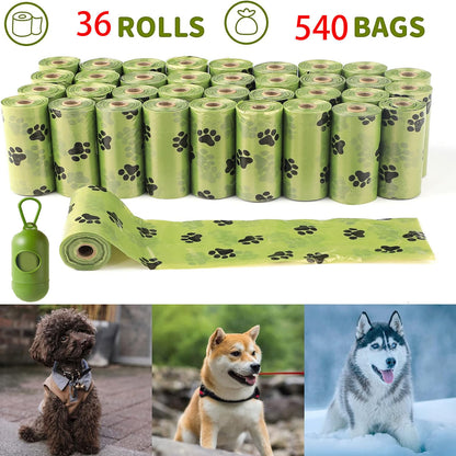 540 Bags High Quality Heavy Duty Large Biodegradable Dog Poo Bags Eco Poo Waste - The Peppermint Room