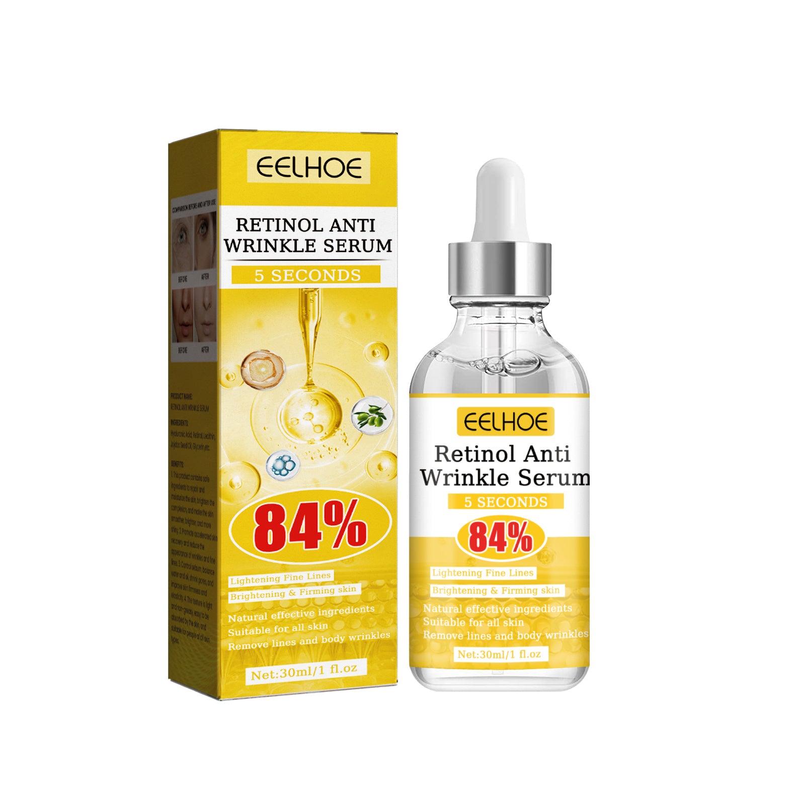 EELHOE Retinol Anti Wrinkle Firms Facial Skin, Lightens Wrinkles, Decreases Wrinkles, Anti Aging Skin Care - The Peppermint Room