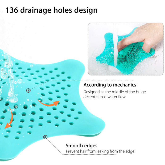 3pcs Silicone Starfish Drain Filters – Hair Catchers