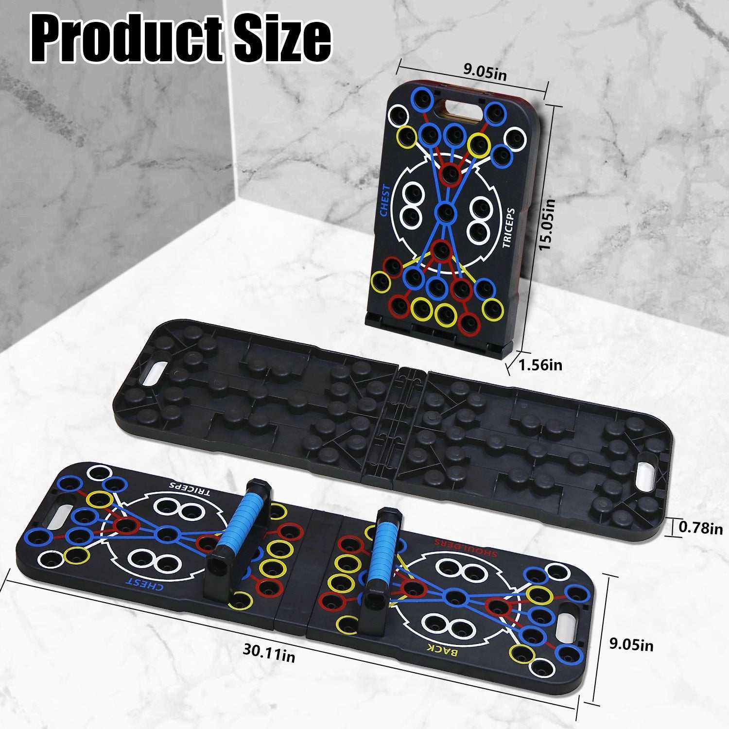 Multifunctional Push Up Board Home Strength Training Equipment With 15 Fitness Accessories Pilates Bar Resistance Band Roller Wheel Full Body Workout Home Gym Equipment - The Peppermint Room