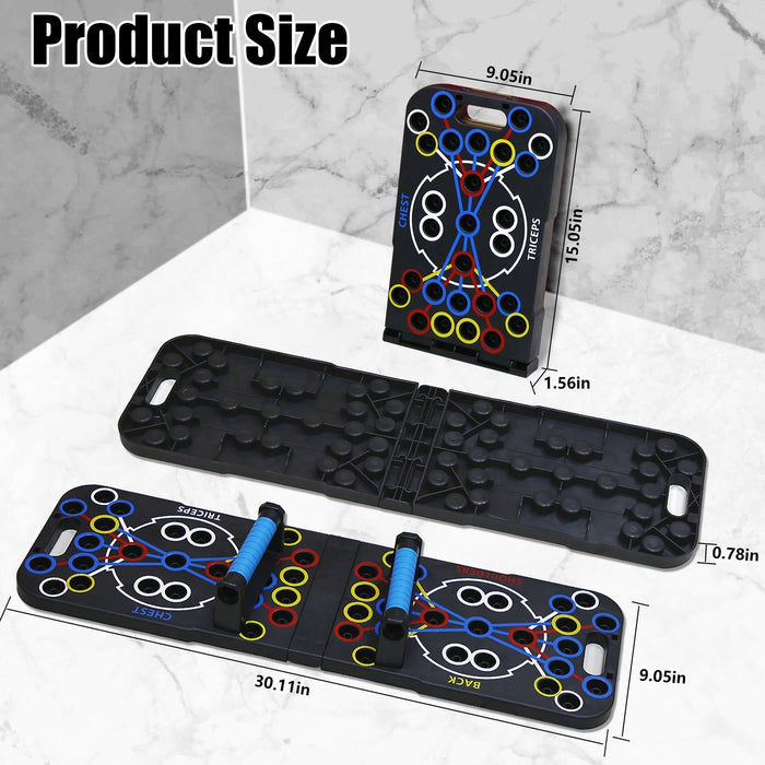 Multifunctional Push Up Board Home Strength Training Equipment With 15 Fitness Accessories Pilates Bar Resistance Band Roller Wheel Full Body Workout Home Gym Equipment - The Peppermint Room