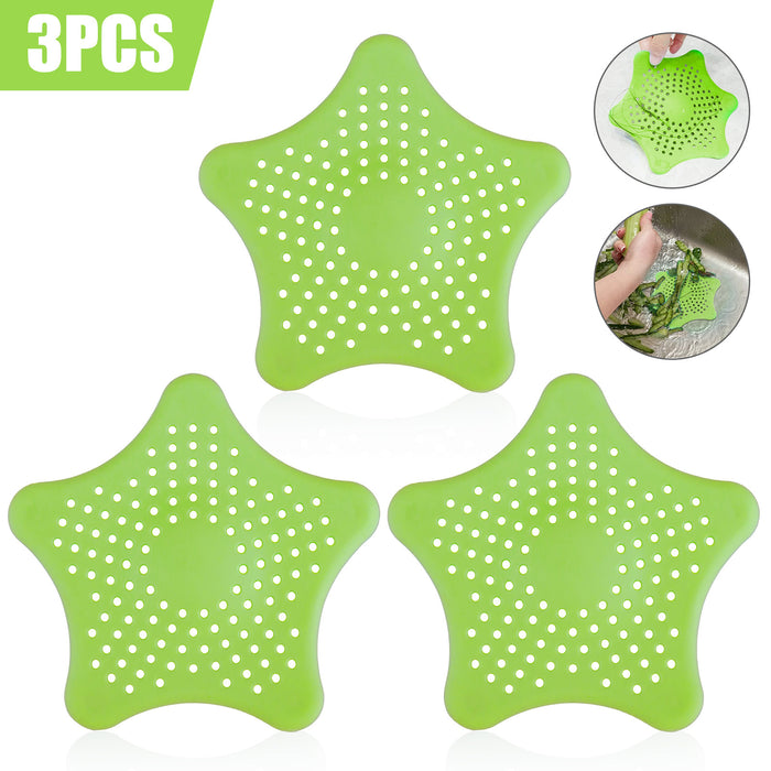 3pcs Silicone Starfish Drain Filters – Hair Catchers