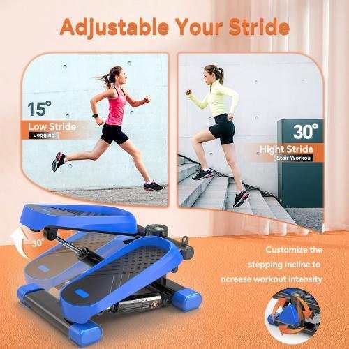 Home Office 330lb Weight Capacity Mini Stepper With Resistance Band And LCD Display - The Peppermint Room
