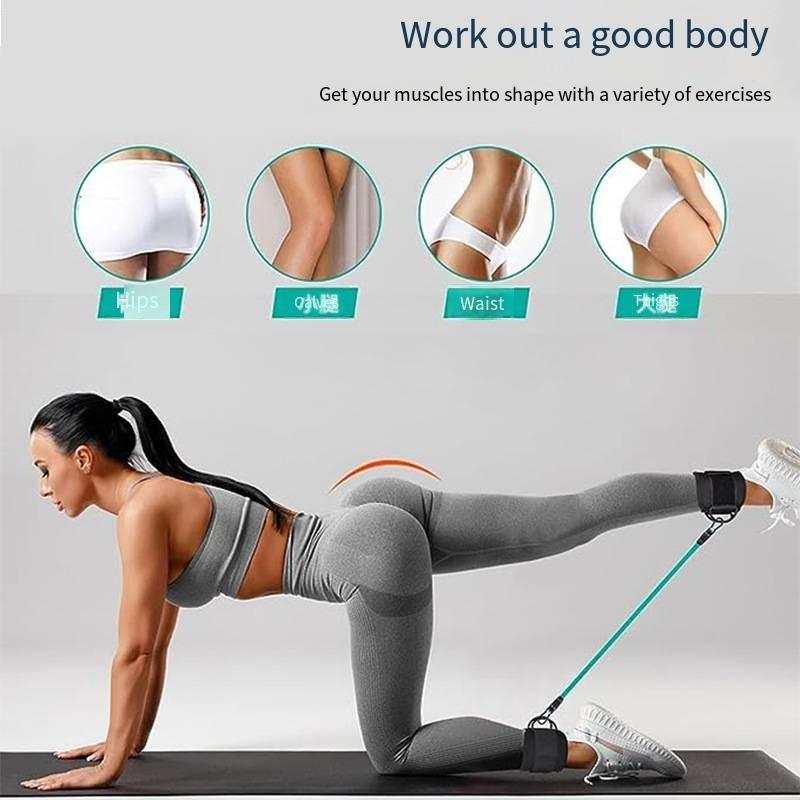 Ankle Resistance Bands With Straps Women's Home Hip Ankle Exercise Fitness Equipment - The Peppermint Room
