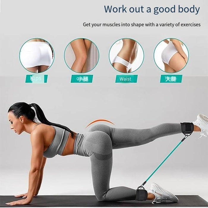 Ankle Resistance Band With Straps Women's Home Hip Ankle Exercise Fitness Equipment - The Peppermint Room