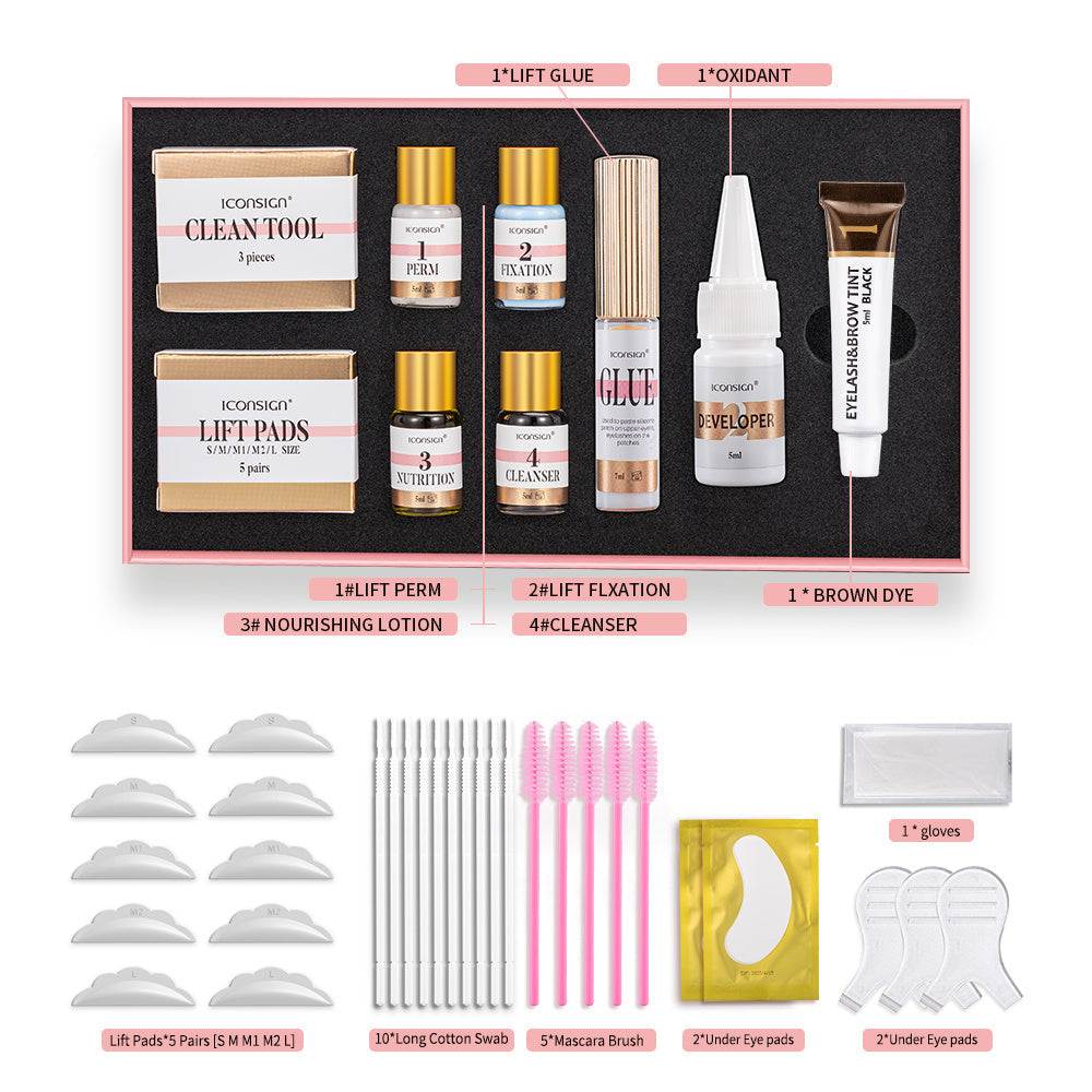 ICONSIGN Lash Lift EyeLash Eyebrow Dye Tint Kit Lashes Perm Set Brow Lamination Makeup Tools - The Peppermint Room