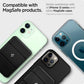 Black Magnetic Card Holder attached to iPhone compatible with MagSafe cases