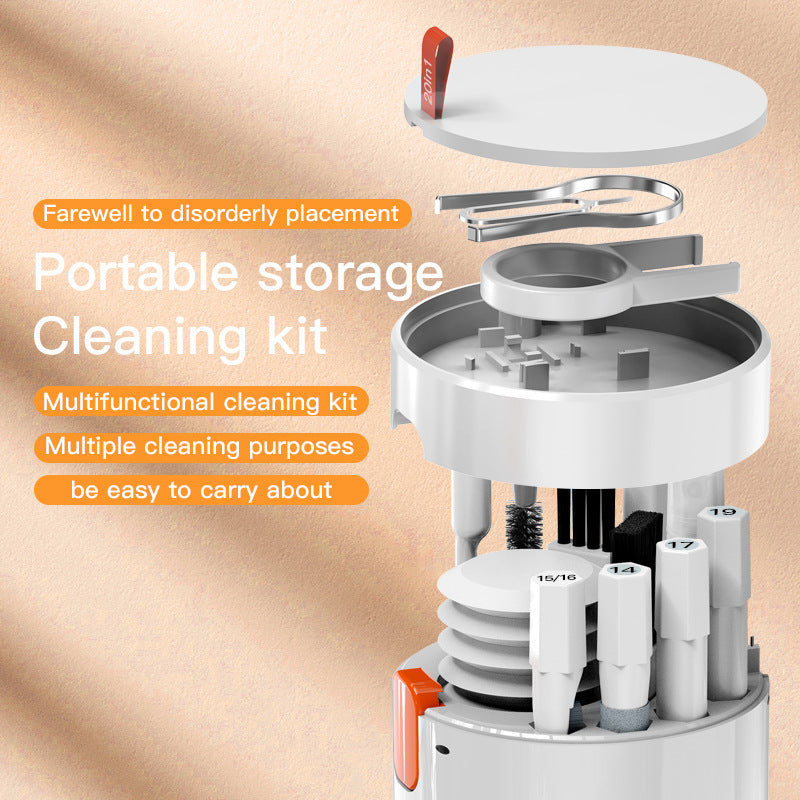 20 In 1 Laptop Phone Screen Cleaner Kit, Computer Keyboard Cleaning Brush For Phone AirPods MacBook IPad, Multifunctional Electronic Device Clean Tool For Camera Tablet Car Screens - The Peppermint Room