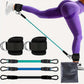 Ankle strap resistance bands with adjustable elastic pull ropes for hip and leg strength training at home or gym