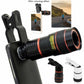 HD 8X Clip On Optical Zoom Telescope Camera Lens For Universal Mobile Cell Phone - The Peppermint Room