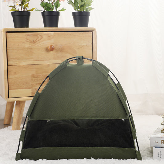 Cat Tent Bed With Removable Non-Slip Soft Pad, Portable Pet Tent Cave For Cats And Small Dogs Kitten Breathable Self-Cooling Pet Mat For Dogs And Cats - The Peppermint Room